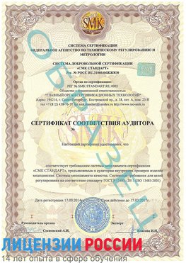 Образец сертификата соответствия аудитора Демидово Сертификат ISO 13485